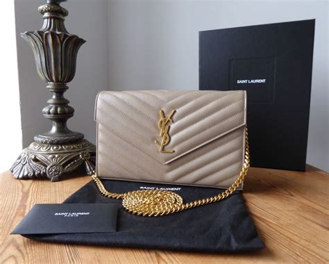 saint laurent matelasse monogram ysl wallet on chain|SAINT LAURENT Grain De Poudre Matelasse Chevron .